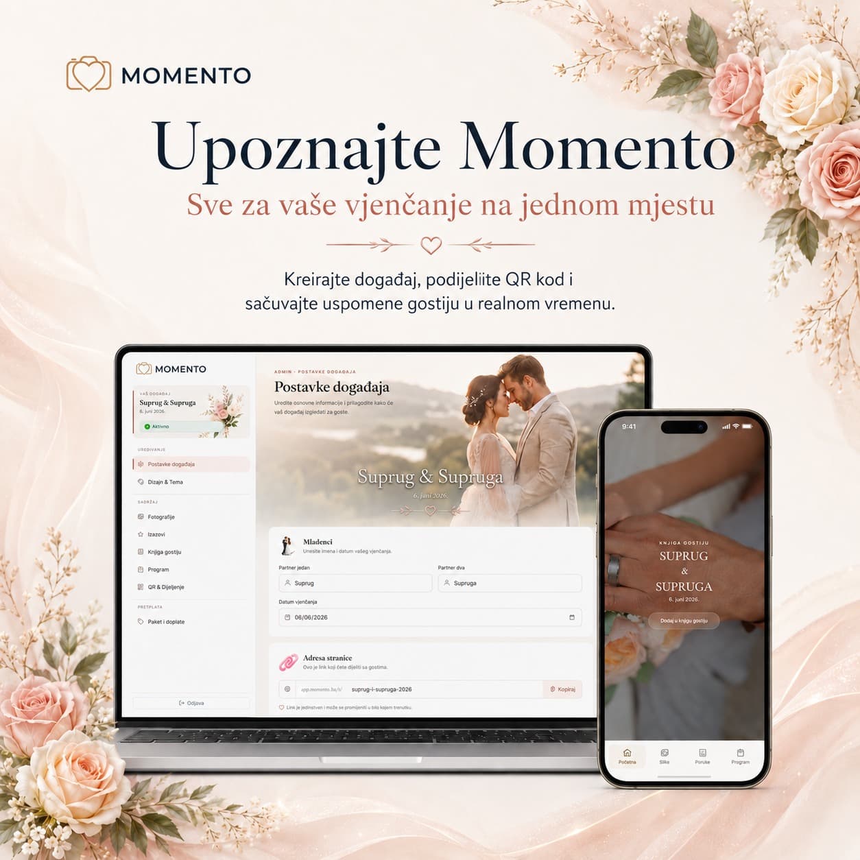 Momento — QR uspomene za vjenčanja